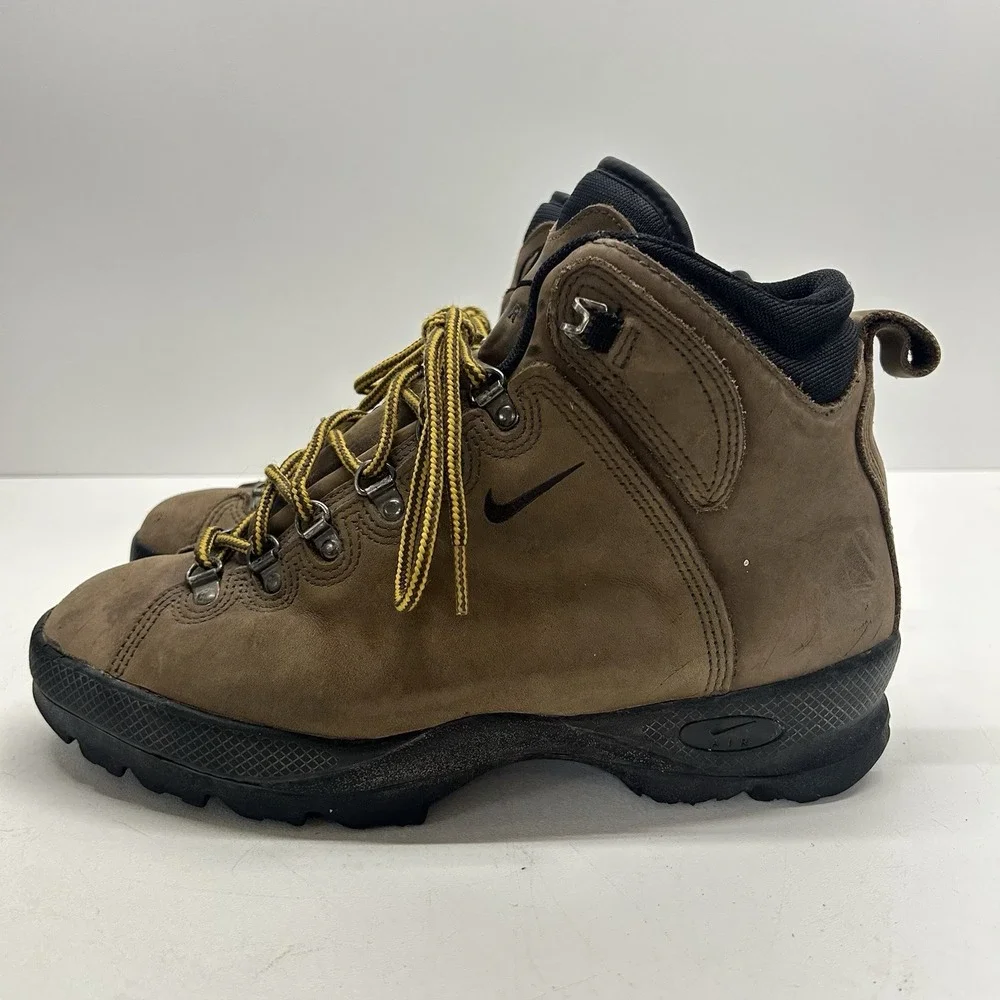 Nike‎ ACG Air Hiking Boots Brown Leather Trail Outdoor Boots Men's Size 10 Y2K